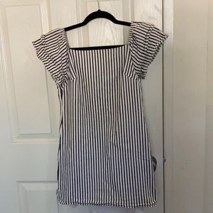 Vertical Stripe Mini-Dress
